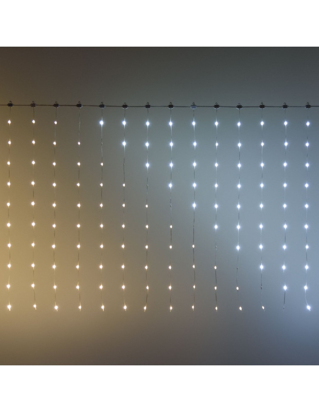 TENDA 300XH100CM 300 GOCCE DI LUCE PIXEL LED HB 360 BIANCO CALDO E ...