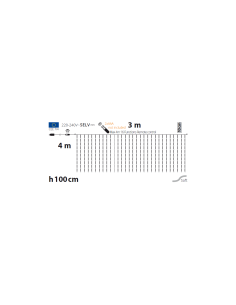 TENDA 300XH100CM 300 GOCCE DI LUCE PIXEL LED HB 360 BIANCO CALDO E ...