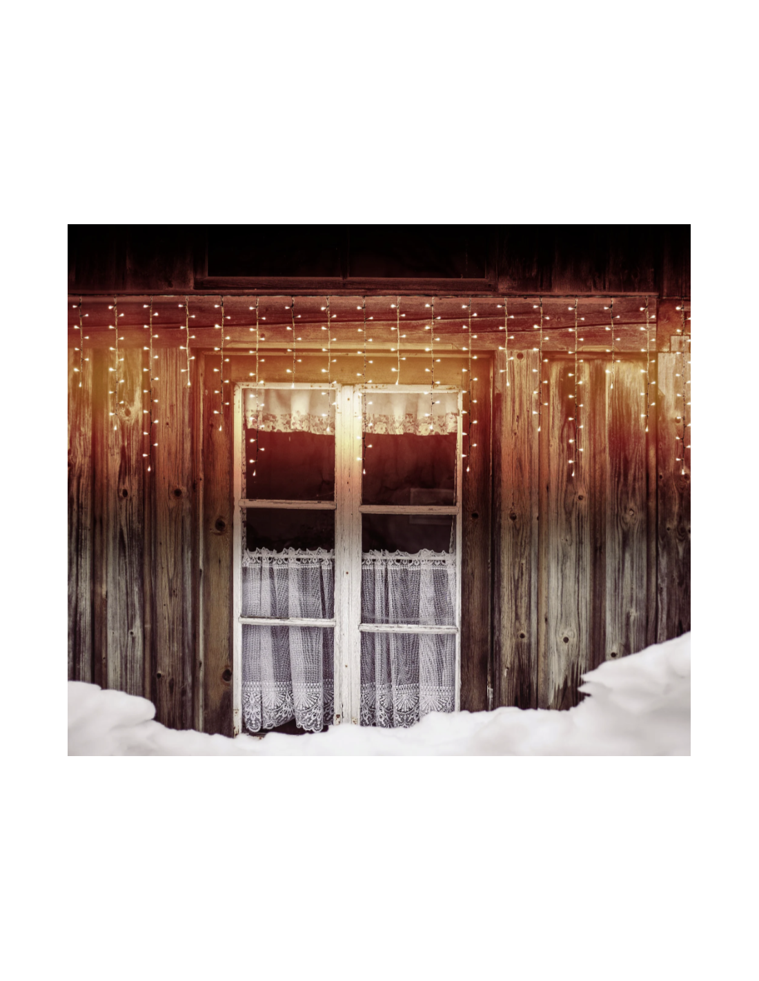 SNOW LIGHT NEVICATA 360XH80CM 288 LED BIANCO Ø5MM, MEMORY CONTROLLE...