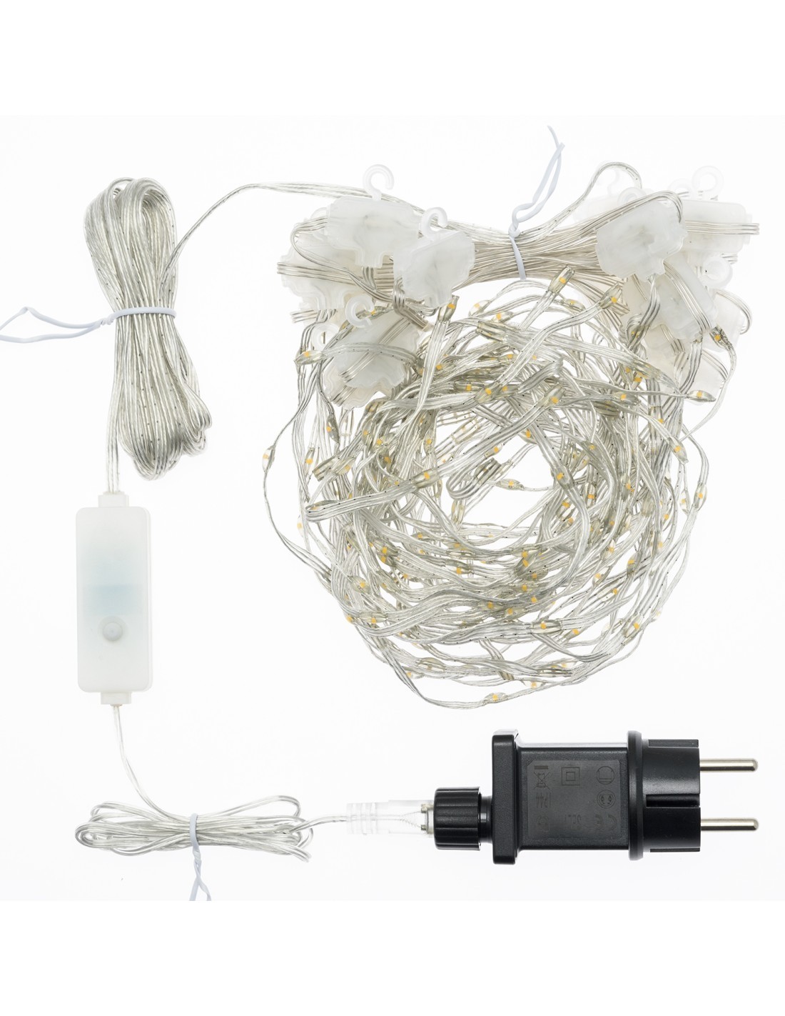 SNOW LIGHT NEVICATA 304XH80CM MTLP 220 GOCCE DI LUCE LED 360 BIANCO...