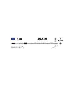 CATENA NASTRO Ø6CM 30M NTLG 1000 MINILED BIANCO ICE Ø3MM REFLEX, CA...