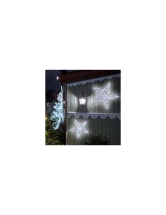 COPPIA DI STELLE 2D Ø55-40CM ACRILICO SOFT 230 GOCCE LED BIANCO ALT...