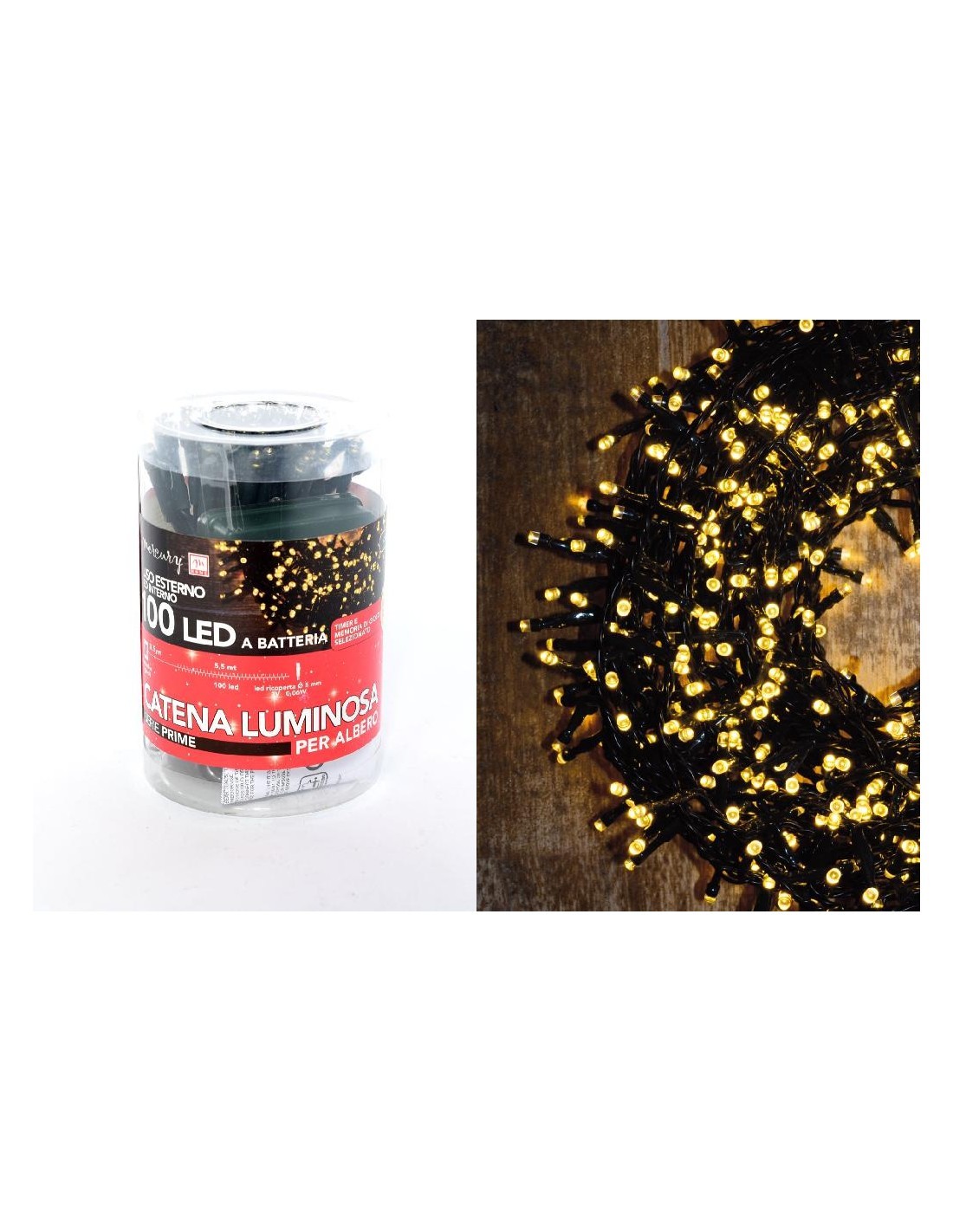 S/LUM 84227 CATENA 100LED BIANCO CALDO su TreG Ingrosso