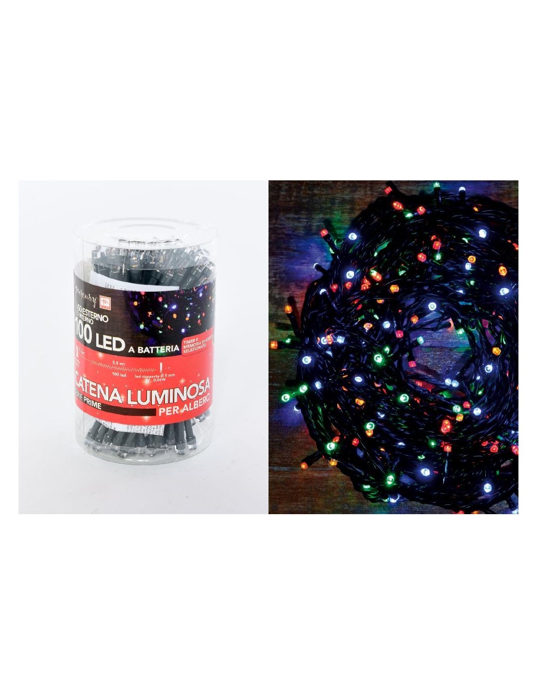 S/LUM 84241 CATENA 100LED MULTICOLOR su TreG Ingrosso