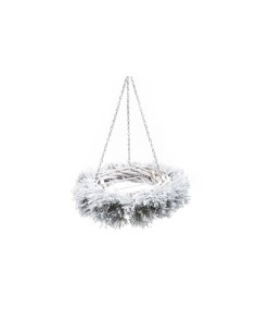 GHIRLANDA SNOW DA APPENDERE GRIGLIA METALLO 42X10CM su TreG Ingrosso