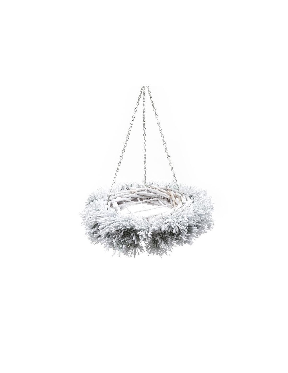 GHIRLANDA SNOW DA APPENDERE GRIGLIA METALLO 42X10CM su TreG Ingrosso