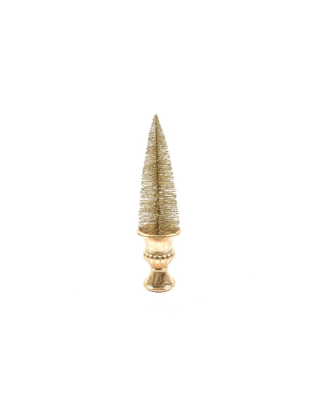 ALBERO CON BASE IN RESINA ORO 51X14X14CM su TreG Ingrosso