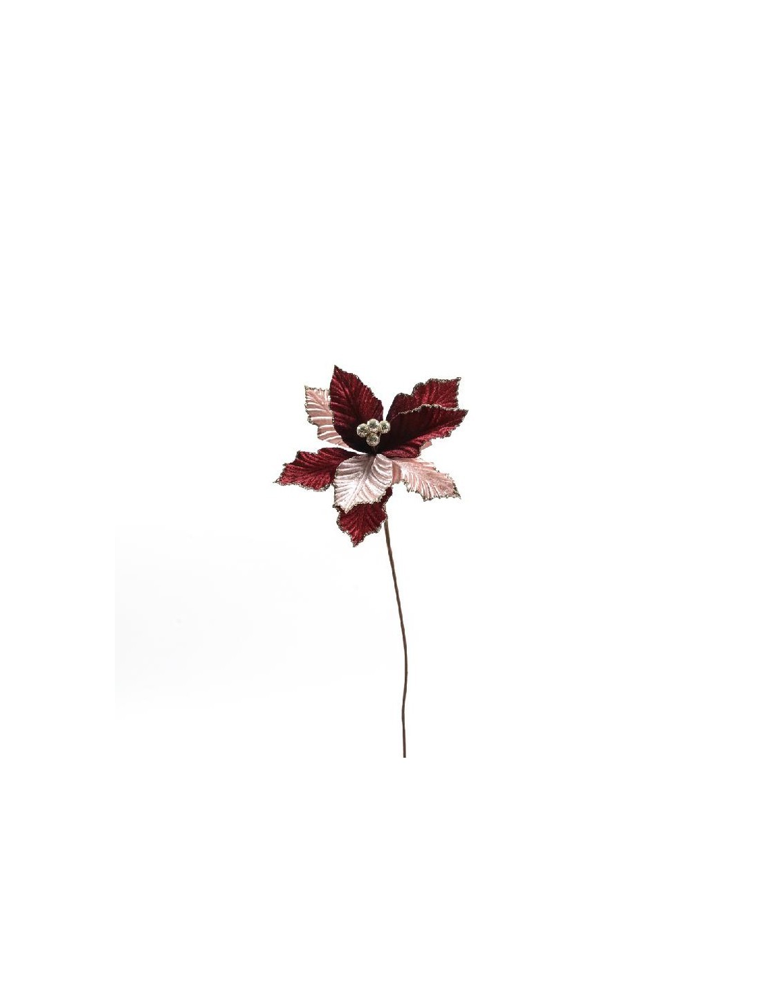STELLA DI NATALE 23X60CM ROSSO/CHAMPAGNE su TreG Ingrosso