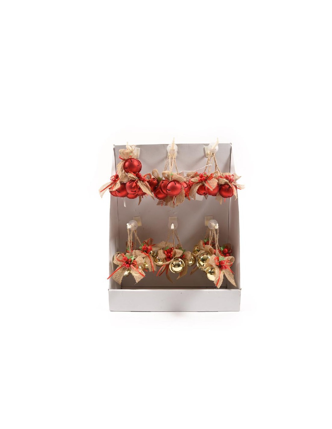 PENDENTE FIOCCO CON CAMPANELLE H13CM COLORI ASSORTITI su TreG Ingrosso