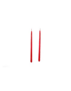COPPIA CANDELE A STELO LUCIDE 25CM ROSSO su TreG Ingrosso
