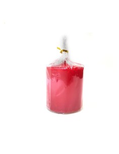 CANDELA PILLAR LUCIDA 8X7CM ROSSO su TreG Ingrosso