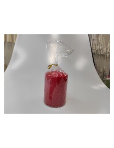 CANDELA PILLAR LUCIDA ROSSO 10X8CM su TreG Ingrosso