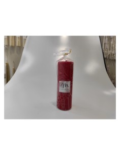 CANDELA PILLAR LUCIDA 15X5CM ROSSO su TreG Ingrosso