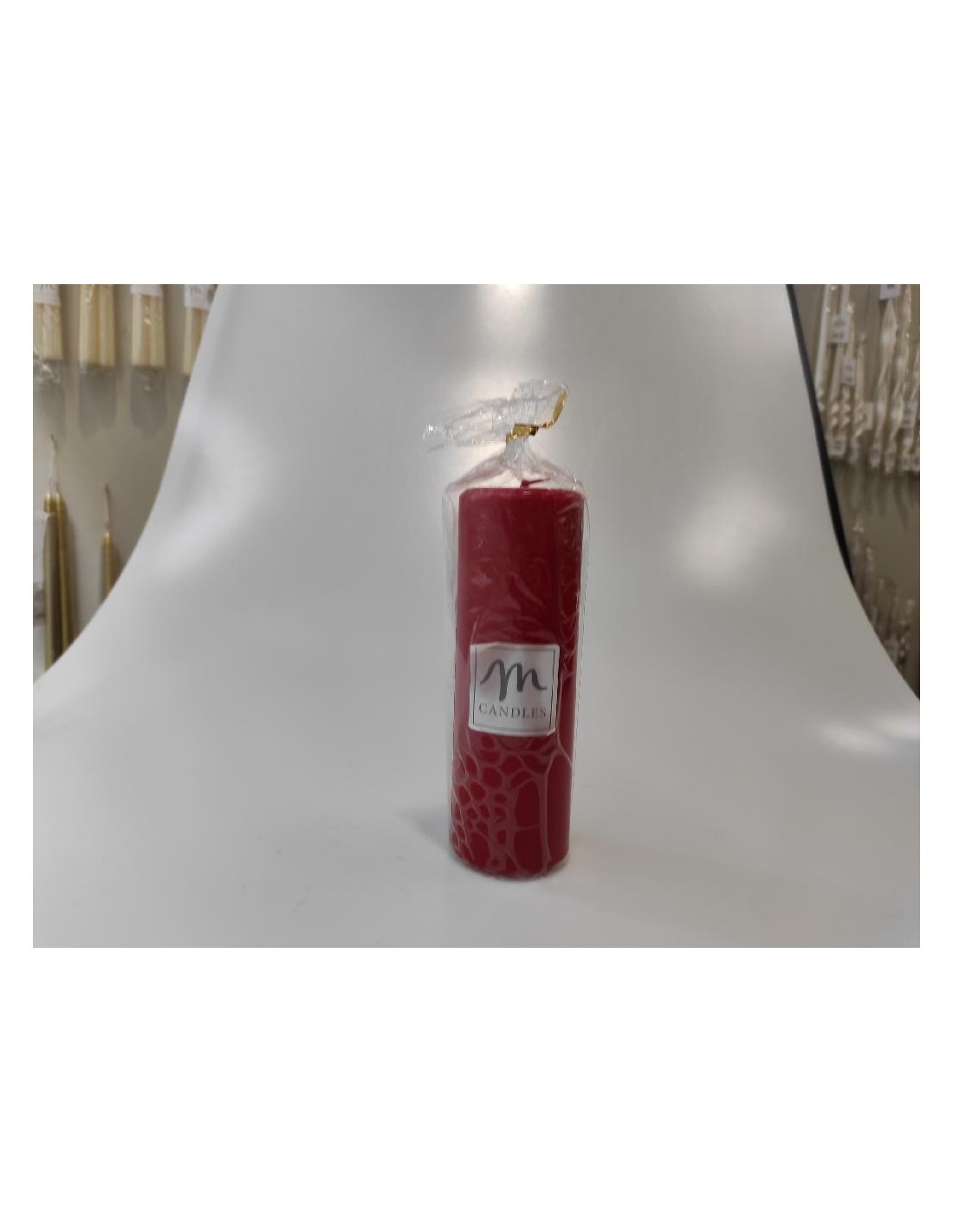 CANDELA PILLAR LUCIDA 15X5CM ROSSO su TreG Ingrosso
