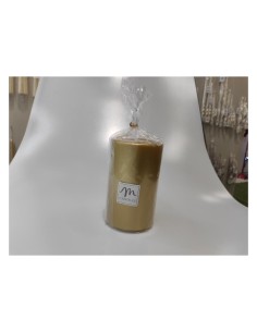 CANDELA PILLAR LUCIDA 15X8CM ORO su TreG Ingrosso