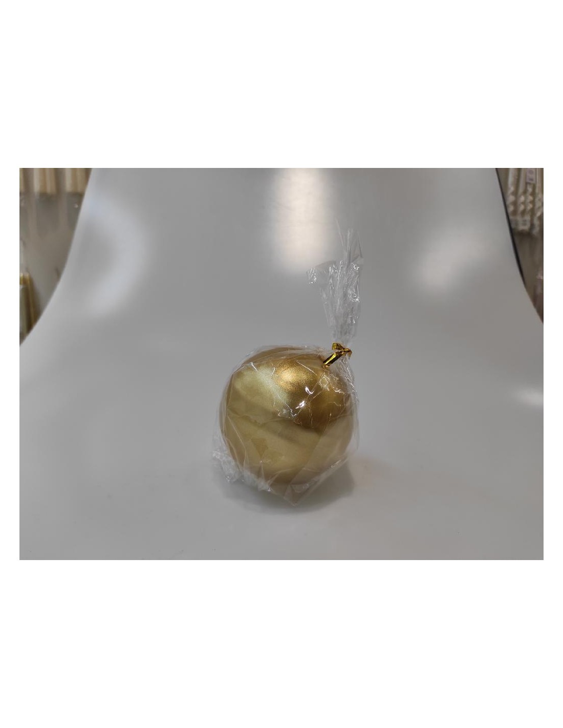 CANDELA SFERA LUCIDA D8CM ORO su TreG Ingrosso