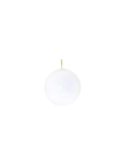 CANDELA SFERA LUCIDA BIANCO D10CM su TreG Ingrosso