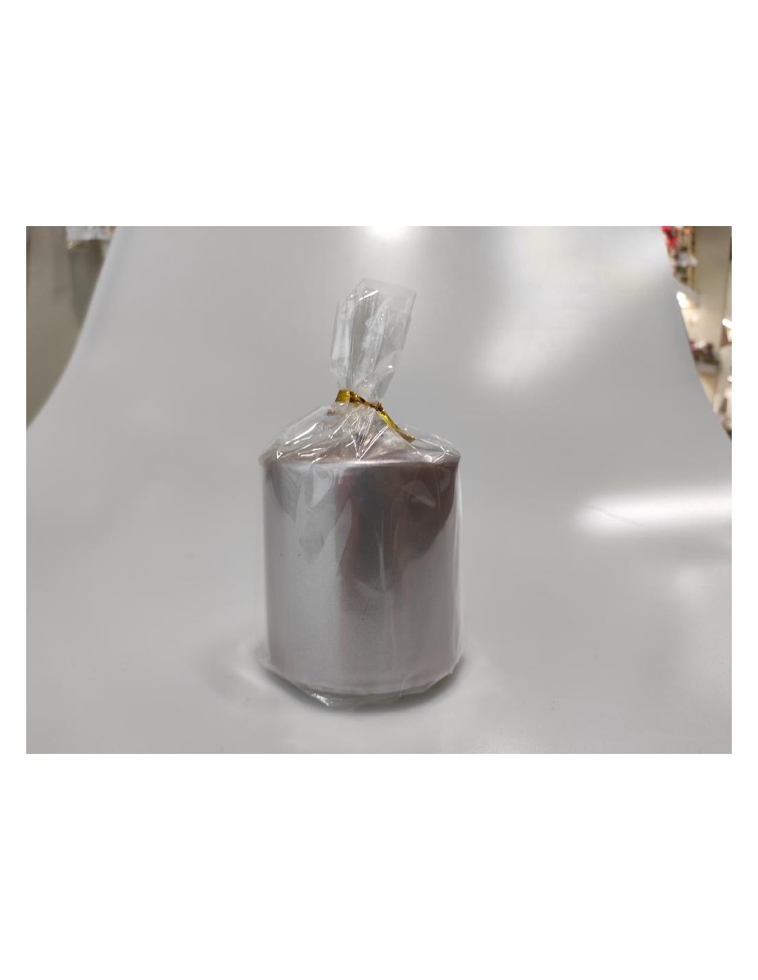 CANDELA PILLAR LUCIDA ROSE GOLD 8X7CM su TreG Ingrosso