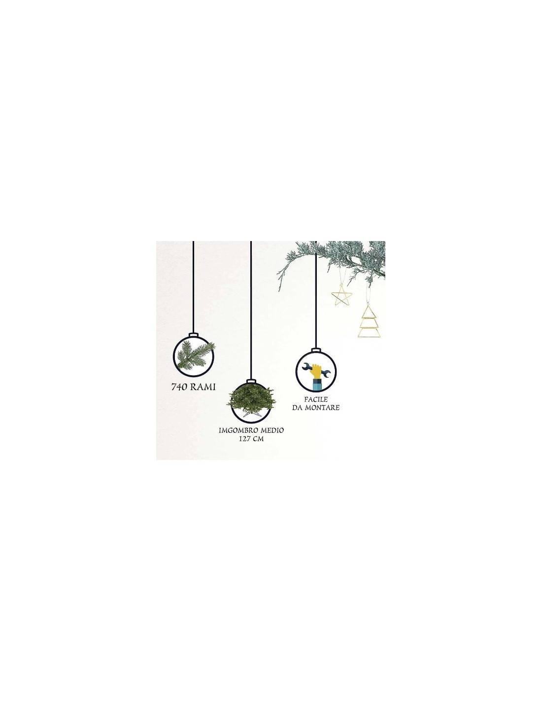 ALBERO DES ALPES 240 FLOCCATO FLORA su TreG Ingrosso