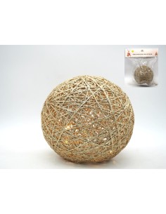 SFERA DA TAVOLO ORO C/LUCI 20CM su TreG Ingrosso