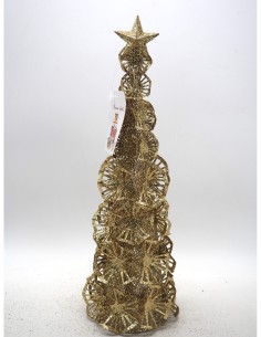 ALBERO METALLO 40X13CM CON FIORI E STELLA ORO su TreG Ingrosso