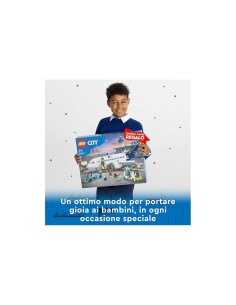 LEGO City Aereo Passeggeri, Aeroplano Giocattolo, Veicoli dell'Aeroporto, 9 Minifigure, Idee Regalo Bambini, Costruzioni 60367