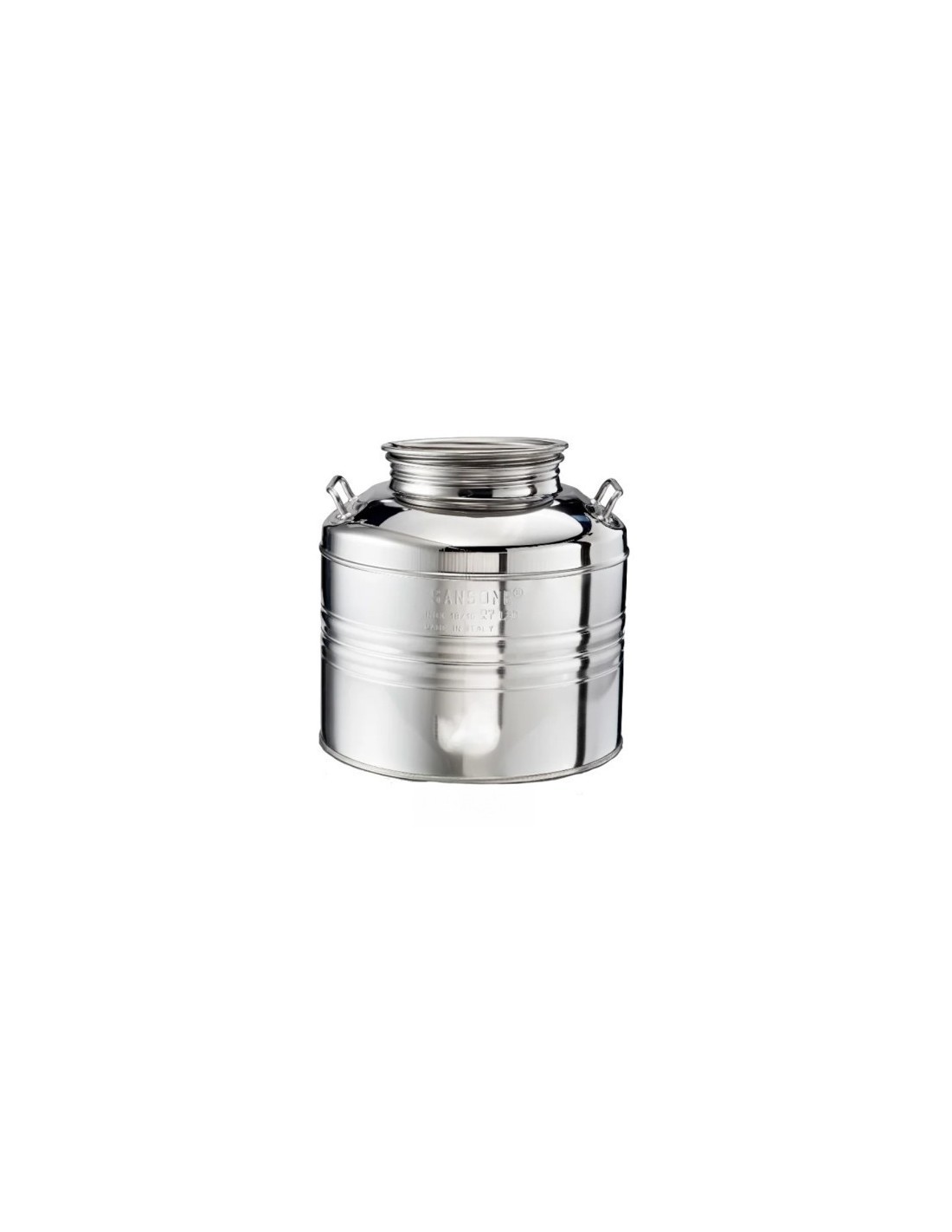 BIDONE IN ACCIAIO INOX 30 LT CON PREDISPOSIZIONE su TreG Ingrosso