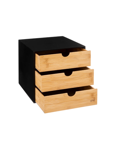 CASSETTIERA DA TAVOLO 181364 3 CASSETTI BAMBOO 25X31X25CM