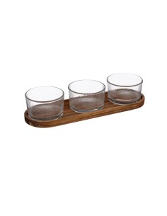Set aperitivo Nala 4 pezzi marrone