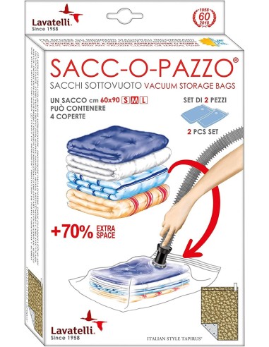 SACCO SALVASPAZIO PER COPERTE BLISTER 2 PZ su TreG Ingrosso