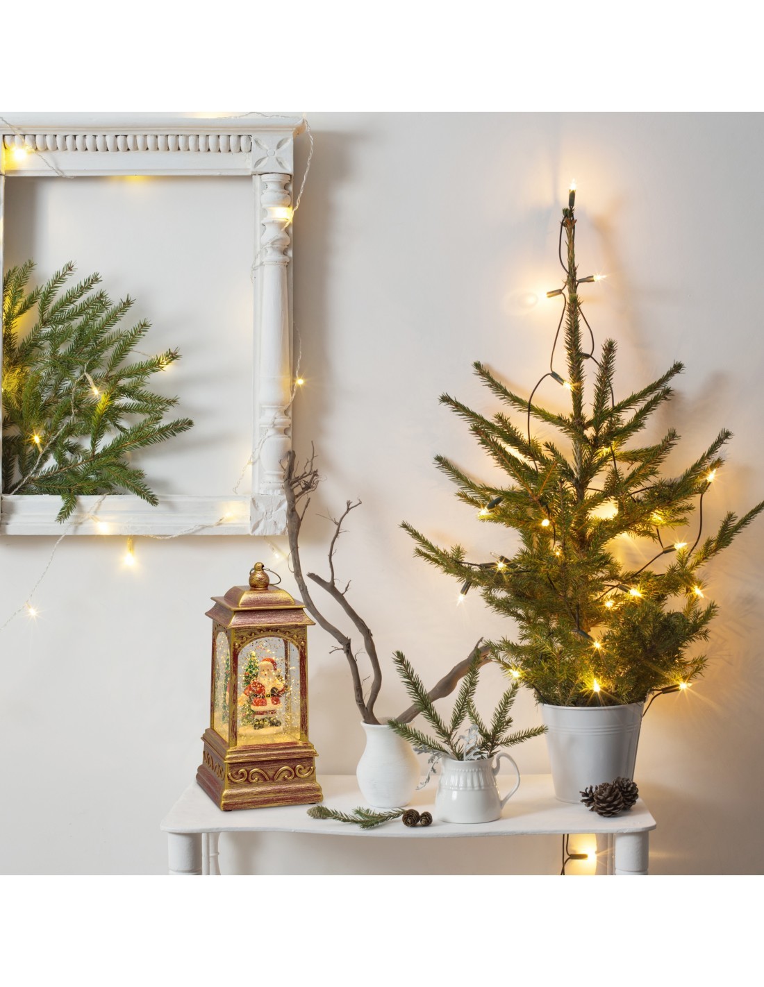 LANTERNA 67776 GLITTER LED BIANCO CALDO su TreG Ingrosso