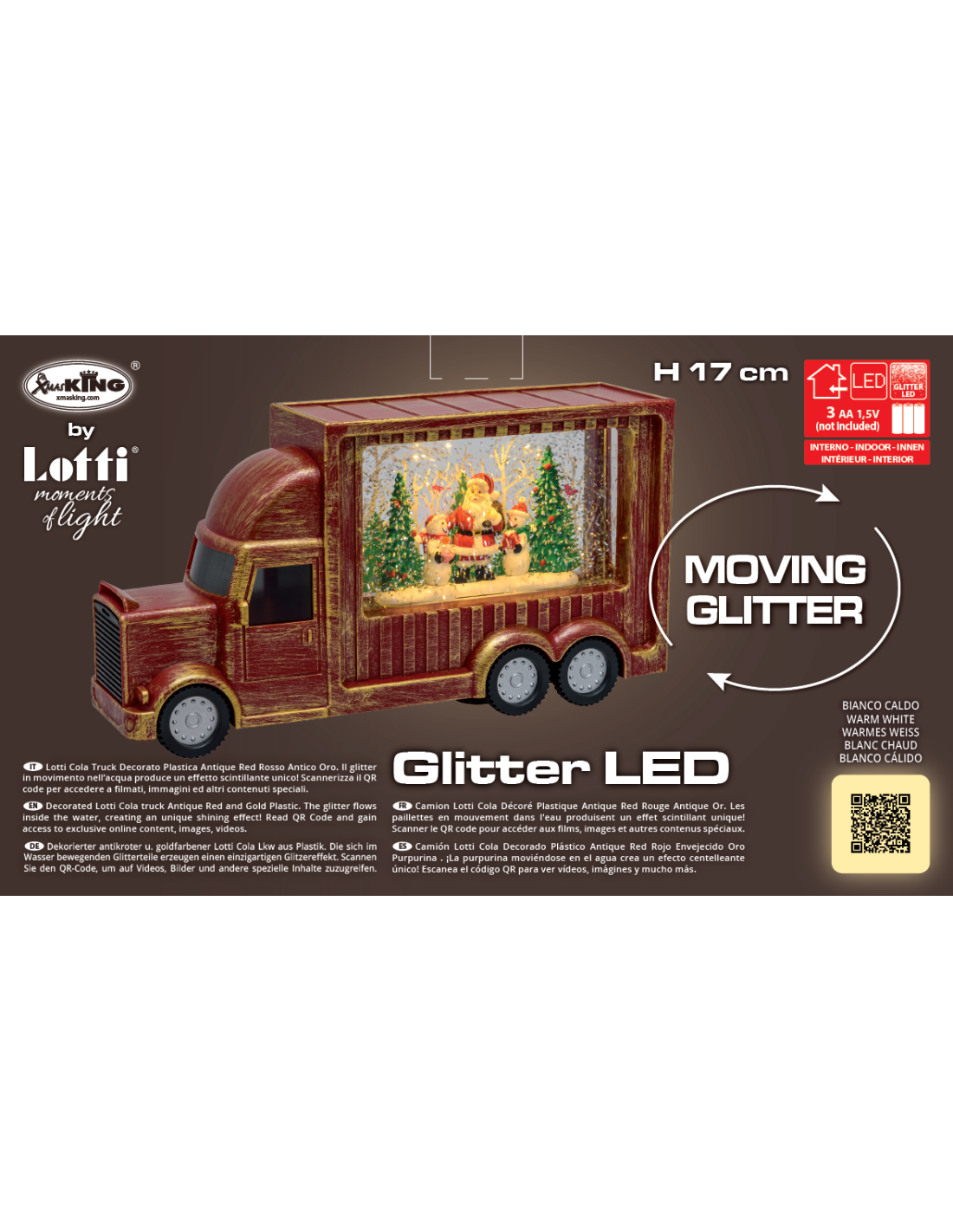 CAMION 67110 GLITTER LED BIANCO CALDO su TreG Ingrosso
