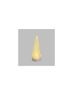 ALBERO NATALE GHIACCIO ACRILICO GLITTER LED ICE BIANCO CALDO/ BIANC... 2
