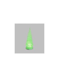 ALBERO NATALE GHIACCIO ACRILICO GLITTER LED ICE BIANCO CALDO/ BIANC...