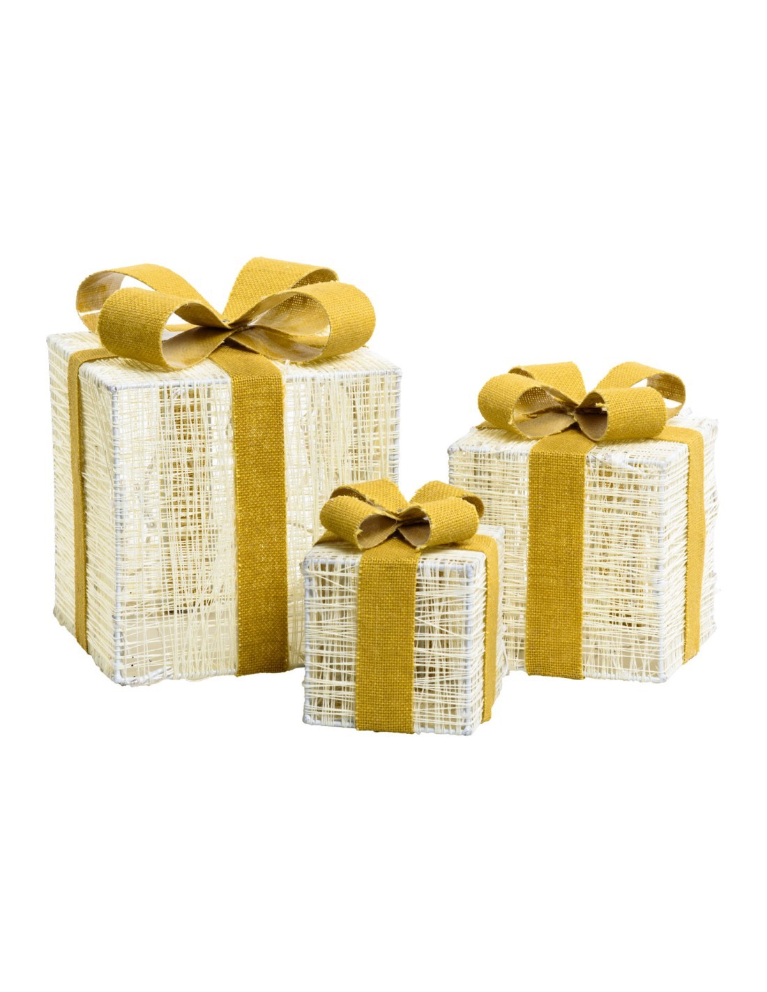 SET 3 PACCHI REGALO 3D H25 20 15CM, SERIE LHC 120 LED TRADITIONAL Ø...