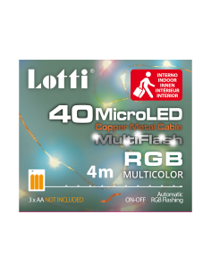 CATENA LINEARE 4M 40 MICROLED MULTIFLASH RGB Ø1,5MM, VERSIONE PDQ, ...