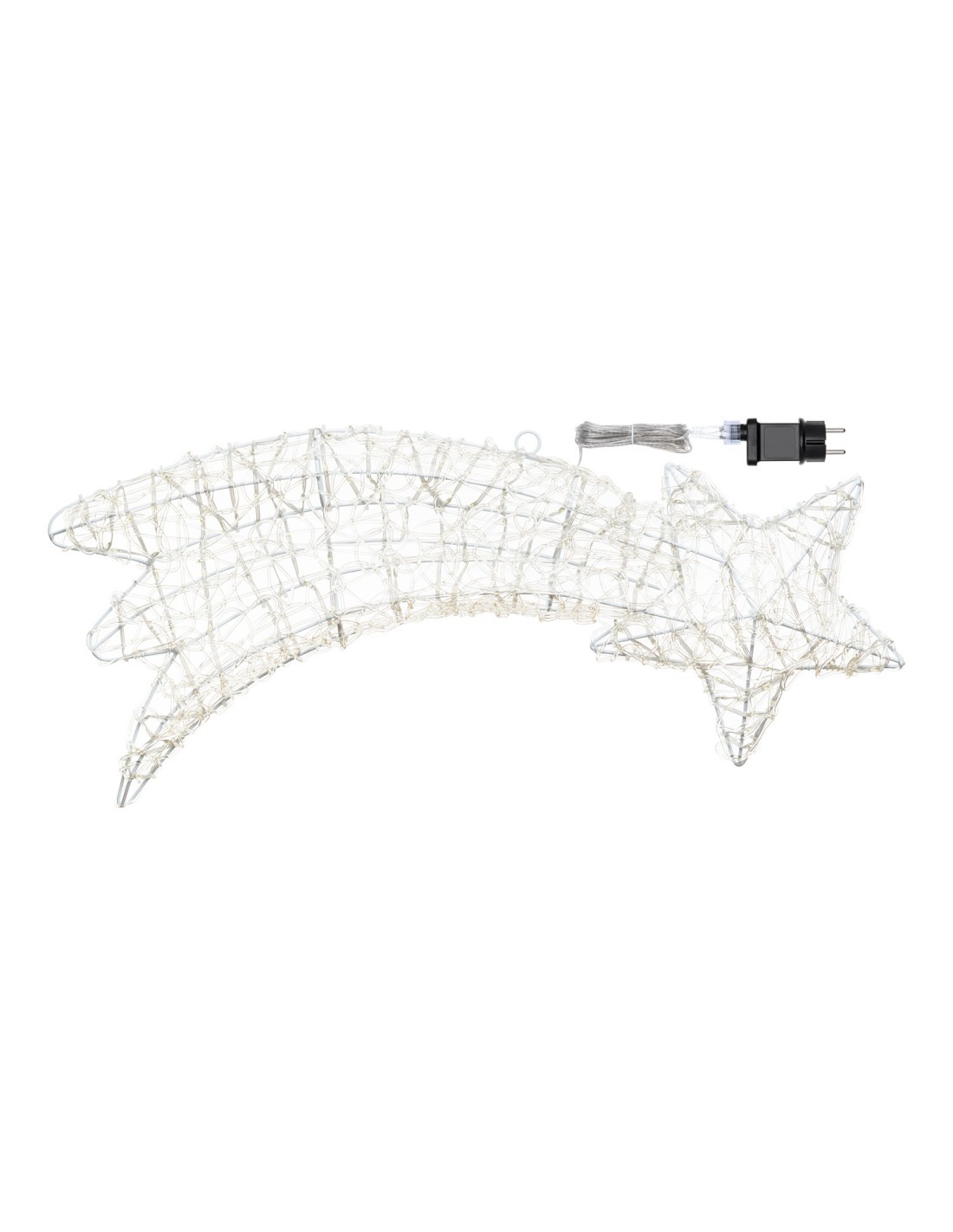 STELLA COMETA 2D 75CM ACRILICO SOFT 140 GOCCE LED BIANCO ALTA LUMIN...