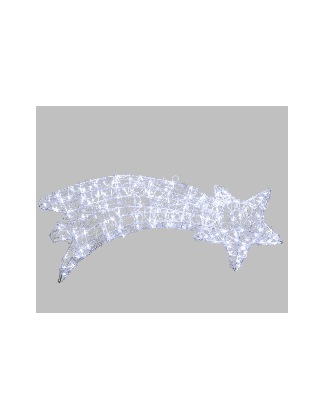 STELLA COMETA 2D 75CM ACRILICO SOFT 140 GOCCE LED BIANCO ALTA LUMIN...