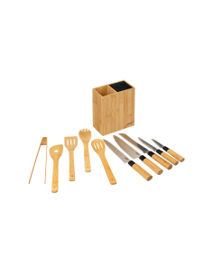 SET UTENSILI CUCINA 189690 BAMBOO CON COLTELLI