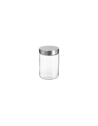 5five vaso in vetro con coperchio acciaio inox 1,2 L, ermetico