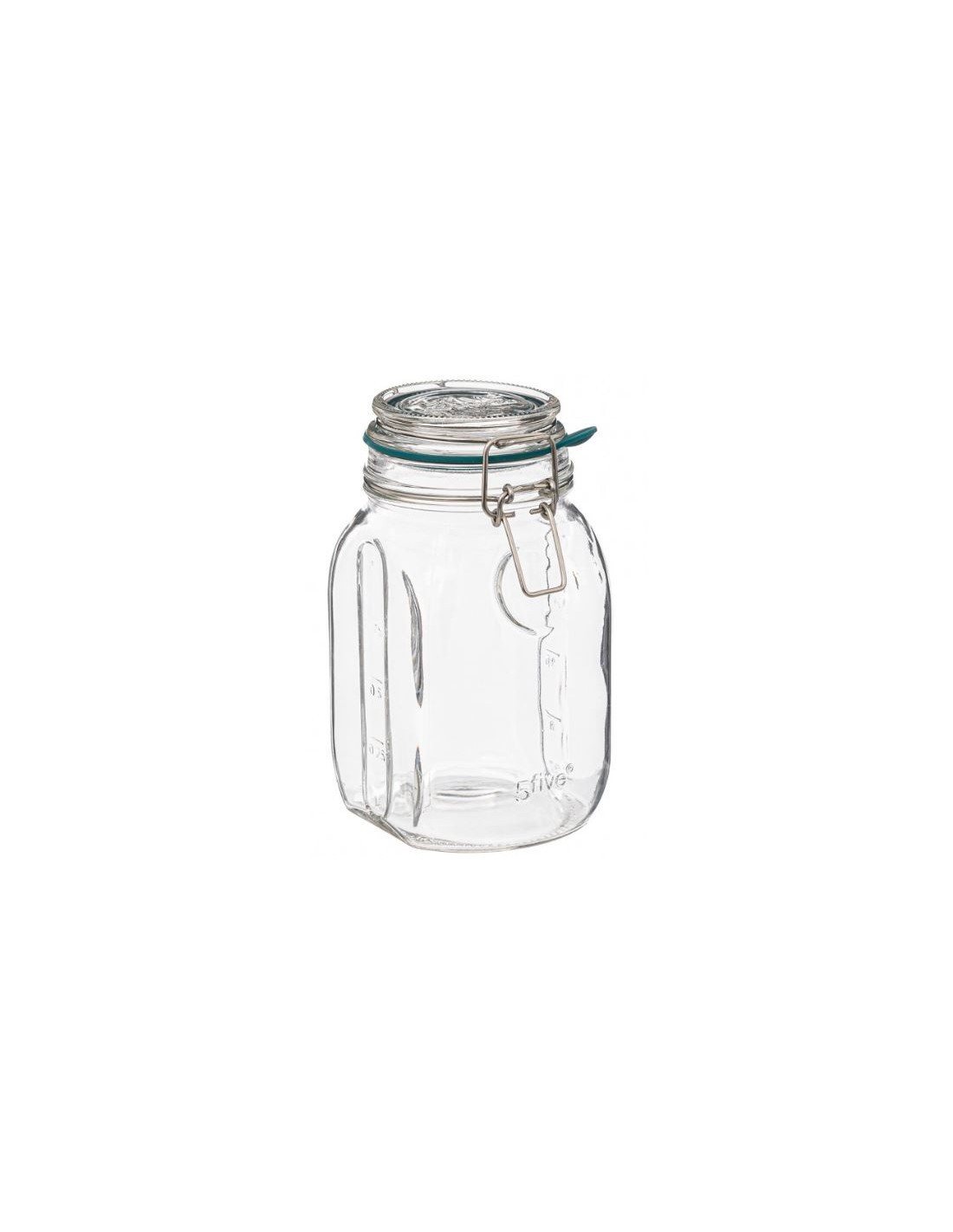 5five vaso di vetro Jarro trasparente 1 L, adatto microonde