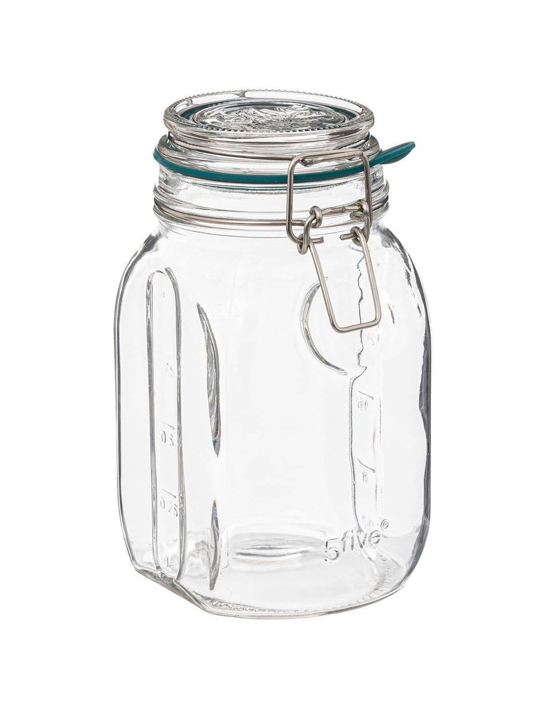 5five vaso di vetro Jarro trasparente 1 L, adatto microonde