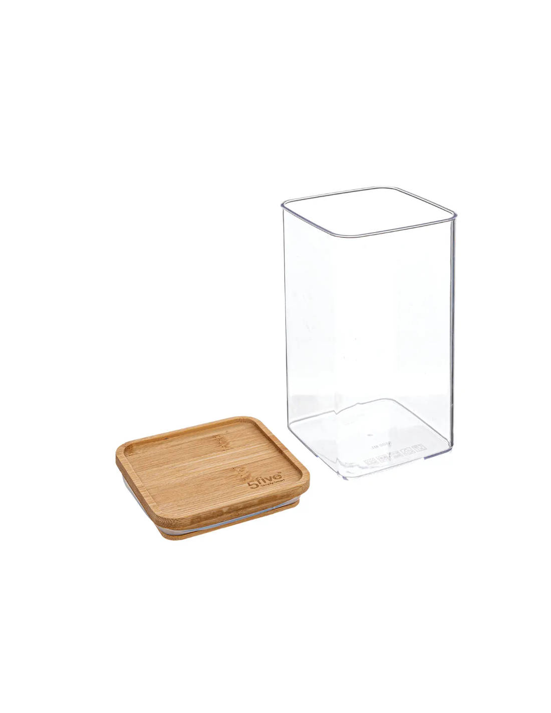 CONTENITORE 181880 QUADRATO 1,5LT TAPPO BAMBOO