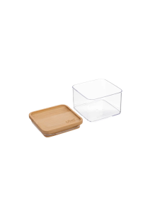 CONTENITORE 181879 QUADRATO 1LT TAPPO BAMBOO 2