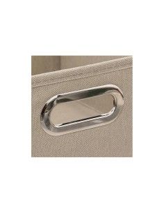 Scatola Portaoggetti in Lino 31x31x15 cm Beige