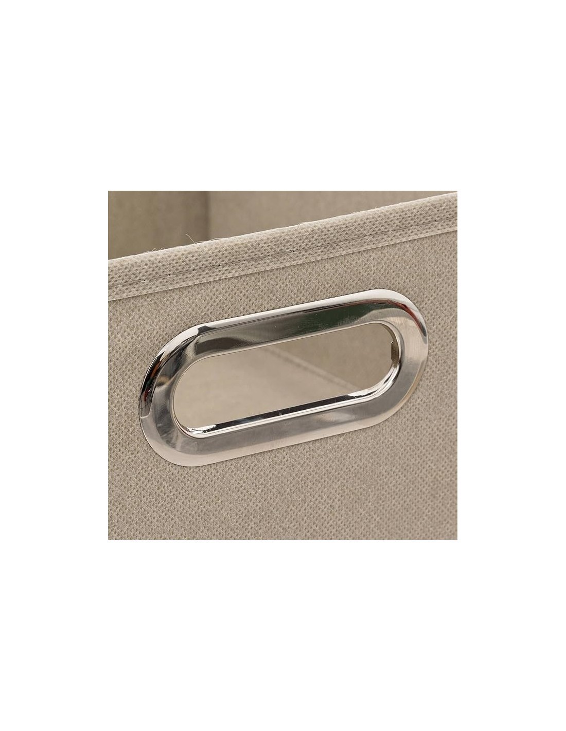 Scatola Portaoggetti in Lino 31x31x15 cm Beige