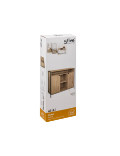 CREDENZA 181371 ALIAJ 2ANTE 114X37X110CM EFFETTO ROVERE NATURALE