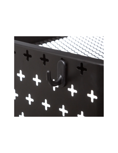 CARRELLO 167740 3 PIANI METALLO 51X30X76CM NERO