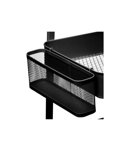 CARRELLO 167740 3 PIANI METALLO 51X30X76CM NERO