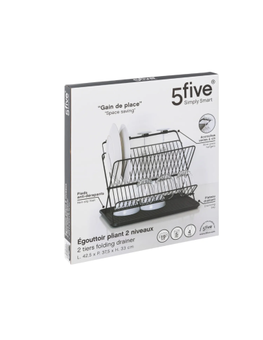 SCOLAPIATTI 189814 PIEGHEVOLE METALLO NERO